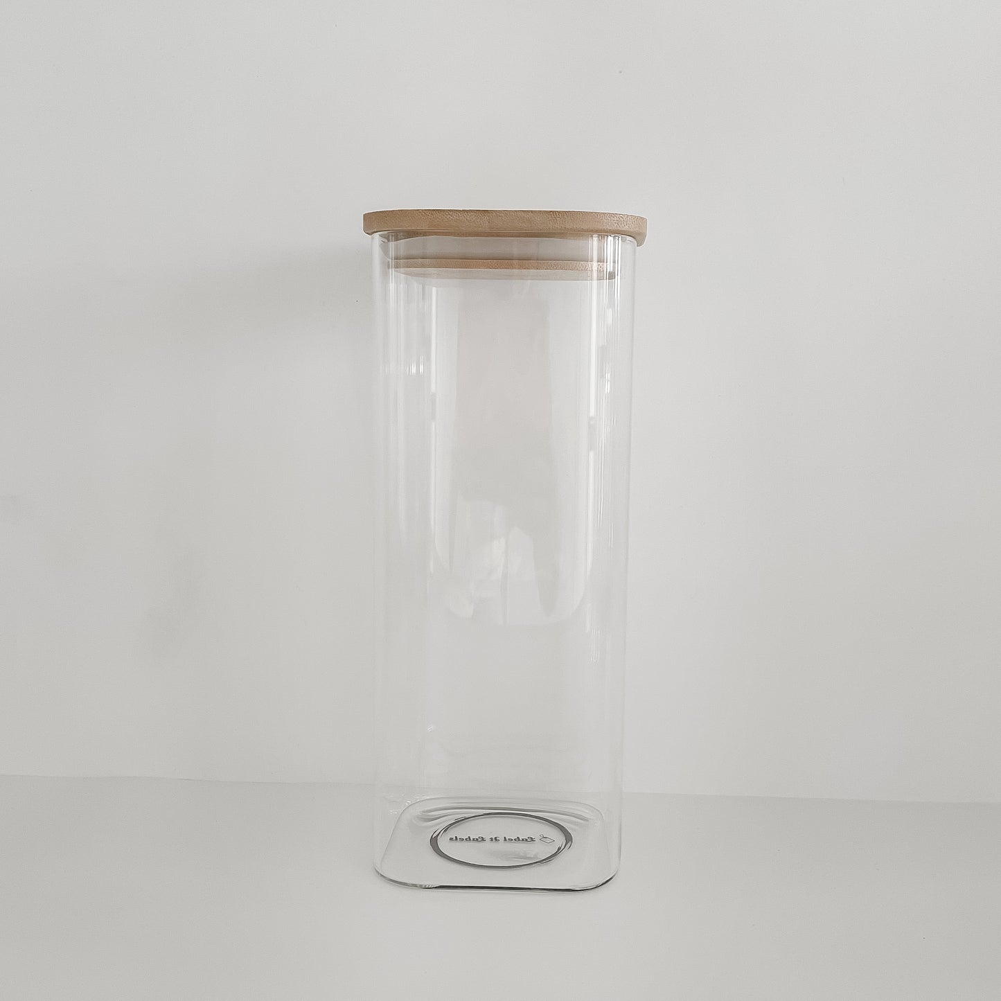 2L Glass & Bamboo Container